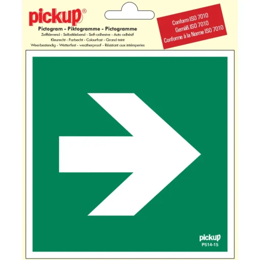 Signalisation-Pickup Pictogramme flèche 90° 15 x 15 cm