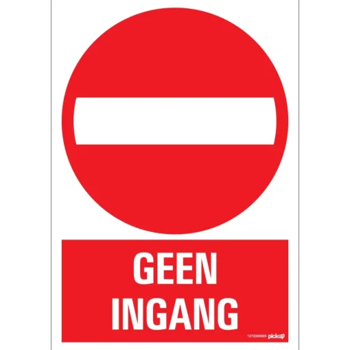 Signalisation-Pickup Pictogramme geen ingang 23 x 33 cm