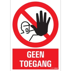 Signalisation-Pickup Pictogramme geen toegang 23 x 33 cm