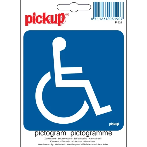 Signalisation-Pickup Pictogramme handicapée 10 x 10 cm
