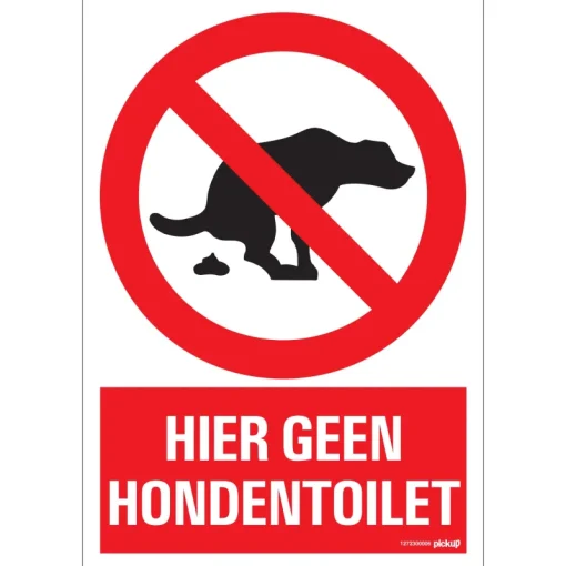 Signalisation-Pickup Pictogramme hier geen hondentoilet 23 x 33 cm