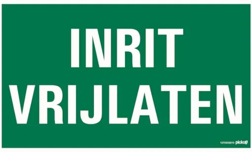 Signalisation-Pickup Pictogramme inrit vrijlaten 33 x 20 cm