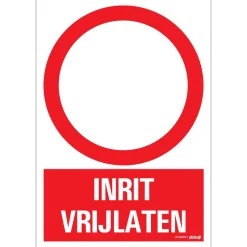 Signalisation-Pickup Pictogramme inrit vrijlaten 23 x 33 cm
