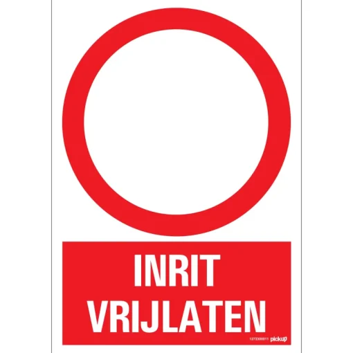Signalisation-Pickup Pictogramme inrit vrijlaten 23 x 33 cm