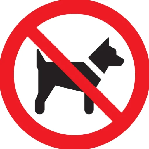 Signalisation-Pickup Pictogramme interdit pour chiens 30 cm