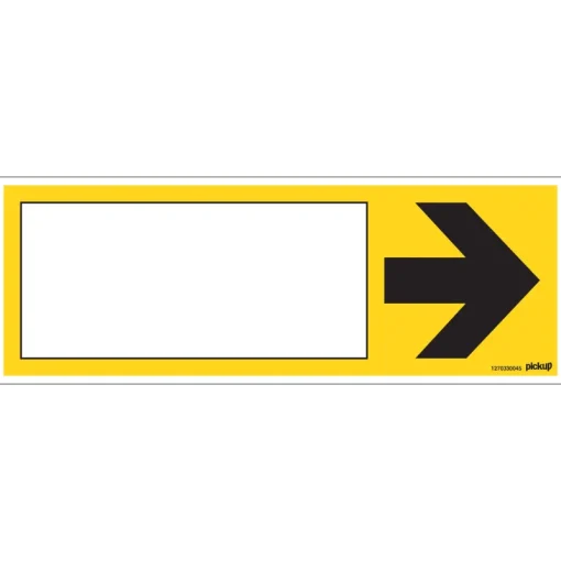 Signalisation-Pickup Pictogramme jaune avec flèche 33 x 12 cm