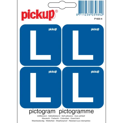 Signalisation-Pickup Pictogramme L 4 pièces 10 x 10 cm