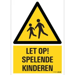 Signalisation-Pickup Pictogramme let op spelende kinderen 23 x 33 cm