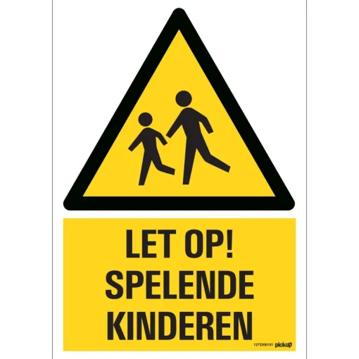 Signalisation-Pickup Pictogramme let op spelende kinderen 23 x 33 cm