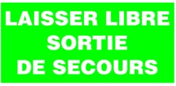 Signalisation-Pickup Pictogramme libre sortie 30 x 15 cm