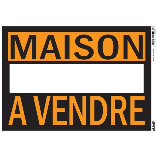 Signalisation-Pickup Pictogramme maison à vendre 23 x 33 cm