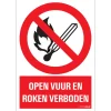 Signalisation-Pickup Pictogramme open vuur en roken verboden 23 x 33 cm