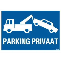 Signalisation-Pickup Pictogramme parking privaat 23 x 33 cm