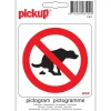Signalisation-Pickup Pictogramme pas de crottes de chien 10 x 10 cm