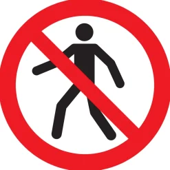 Signalisation-Pickup Pictogramme piétons interdit 18 cm