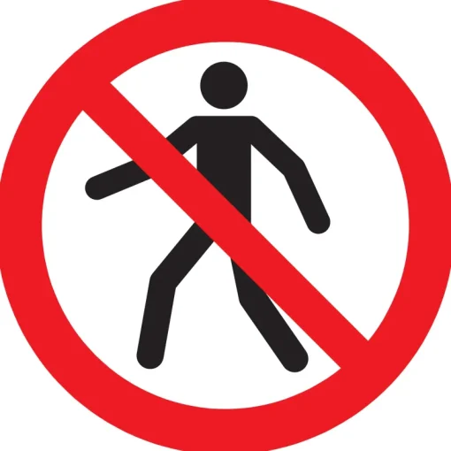 Signalisation-Pickup Pictogramme piétons interdit 18 cm