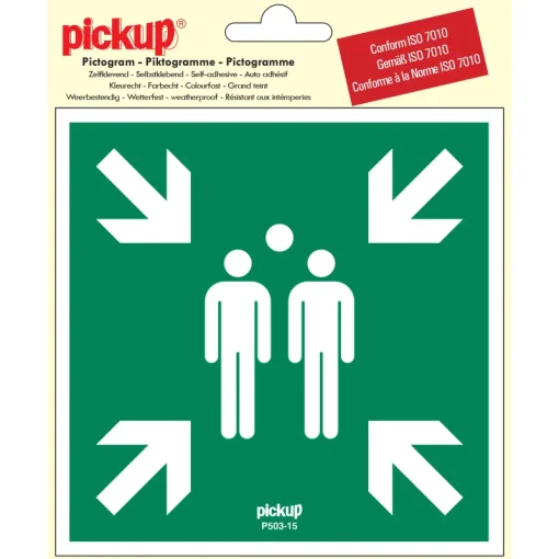 Signalisation-Pickup Pictogramme point de rassemblage 15 x 15 cm