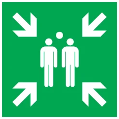 Signalisation-Pickup Pictogramme point rassemblement 20 x 20 cm
