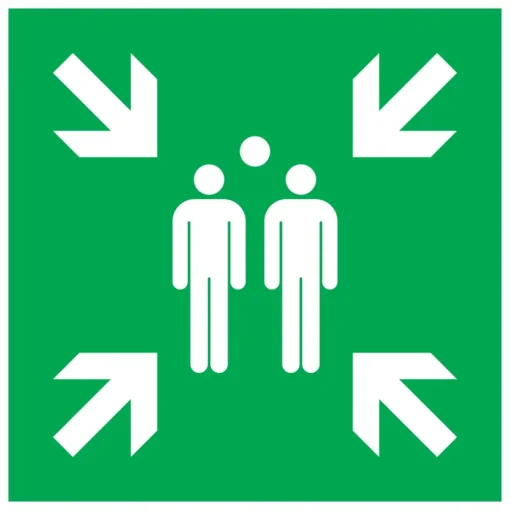 Signalisation-Pickup Pictogramme point rassemblement 20 x 20 cm