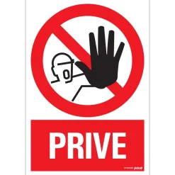 Signalisation-Pickup Pictogramme privé 23 x 33 cm