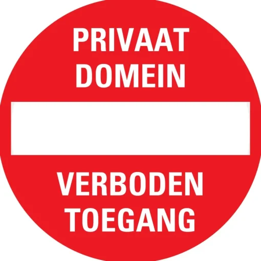 Signalisation-Pickup Pictogramme privaat domein Ø 18 cm