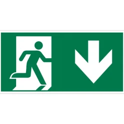 Signalisation-Pickup Pictogramme sortie / en bas 15 x 30 cm