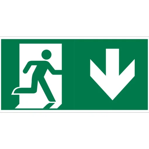 Signalisation-Pickup Pictogramme sortie / en bas 15 x 30 cm