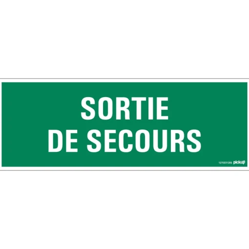Signalisation-Pickup Pictogramme sortie de secours 33 x 12 cm