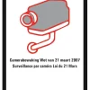 Signalisation-Pickup Pictogramme surveillance par caméra 25 x 20 cm