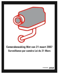 Signalisation-Pickup Pictogramme surveillance par caméra 25 x 20 cm