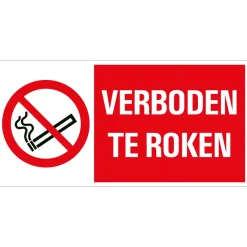 Signalisation-Pickup Pictogramme verboden te roken 15 x 30 cm