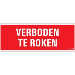 Signalisation-Pickup Pictogramme verboden te roken 33 x 12 cm