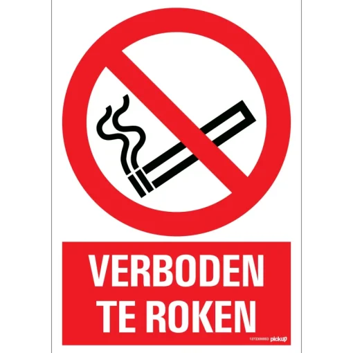 Signalisation-Pickup Pictogramme verboden te roken 23 x 33 cm
