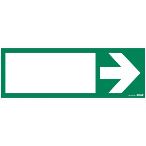 Signalisation-Pickup Pictogramme vert avec flèche 33 x 12 cm