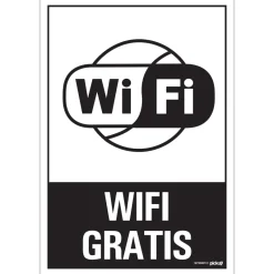 Signalisation-Pickup Pictogramme wifi gratis 23 x 33 cm
