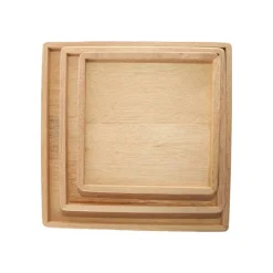 Décoration De Table | Décoration De Table-DDD Plateau bois carré S 20x20x2cm