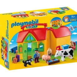 Jeux De Construction-Playmobil 1.2.3 Ferme Transportable - 6962