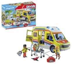 Jeux De Construction | Jeu De Rôle-Playmobil City Life Ambulance avec effets lumineux et sonore - 71202
