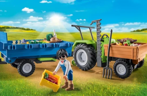 Jeux De Construction-Playmobil Country Tracteur avec remorque - 71249