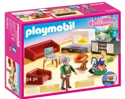 Jeux De Construction-Playmobil Dollhouse Salon Avec Cheminée - 70207