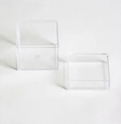 Dragées-Merkloos Plexi cube avec couvercle 5 cm