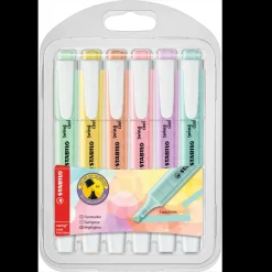 Marqueurs-Stabilo Pochette de 6 surligneurs couleurs pastel