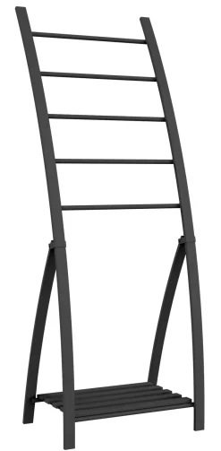 Porte-serviettes-Allibert Porte-serviettes 5 barres noir mat