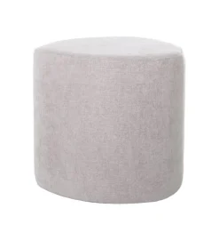 Tabourets Et Poufs-DDD Pouf Tirana - Ø40x38cm - Gris Clair