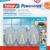 Rubans Adhésif-Tesa Powerstrips Crochets ovales chrome mat