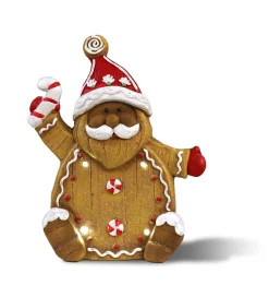 Statues, Figurines Et Maisons-DDD Toys Père Noël en pain d'épice avec lumière LED 35cm