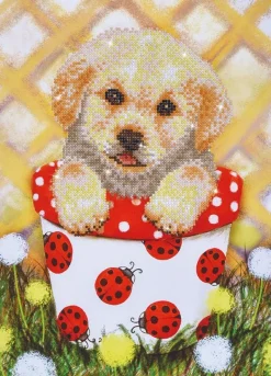 Artisanat-Dotz Pup In Pot Diamond