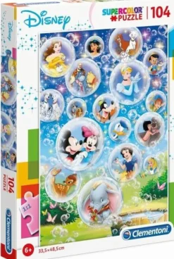 Puzzles-Clementoni Puzzle 104 Disney Classic