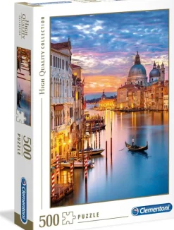 Puzzles-Clementoni Puzzle 500 Lighting Venice