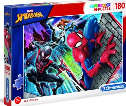 Puzzles-Clementoni Puzzle 180 Marvel Spider-Man